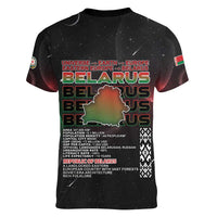 Belarus Women V-Neck T-Shirt Information From The Universe - Wonder Print Shop