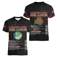 Belarus Women V-Neck T-Shirt Information From The Universe - Wonder Print Shop