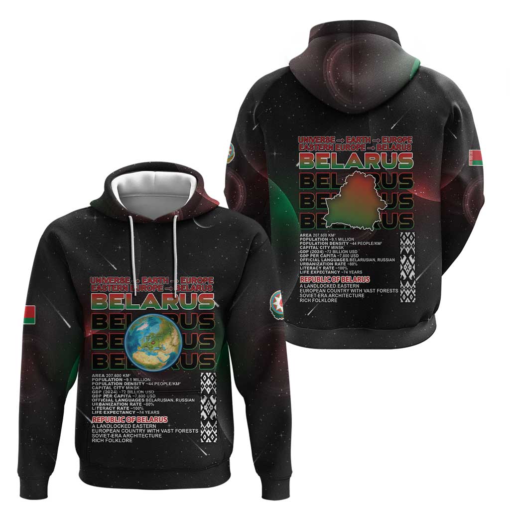 Belarus Zip Hoodie Information From The Universe - Wonder Print Shop
