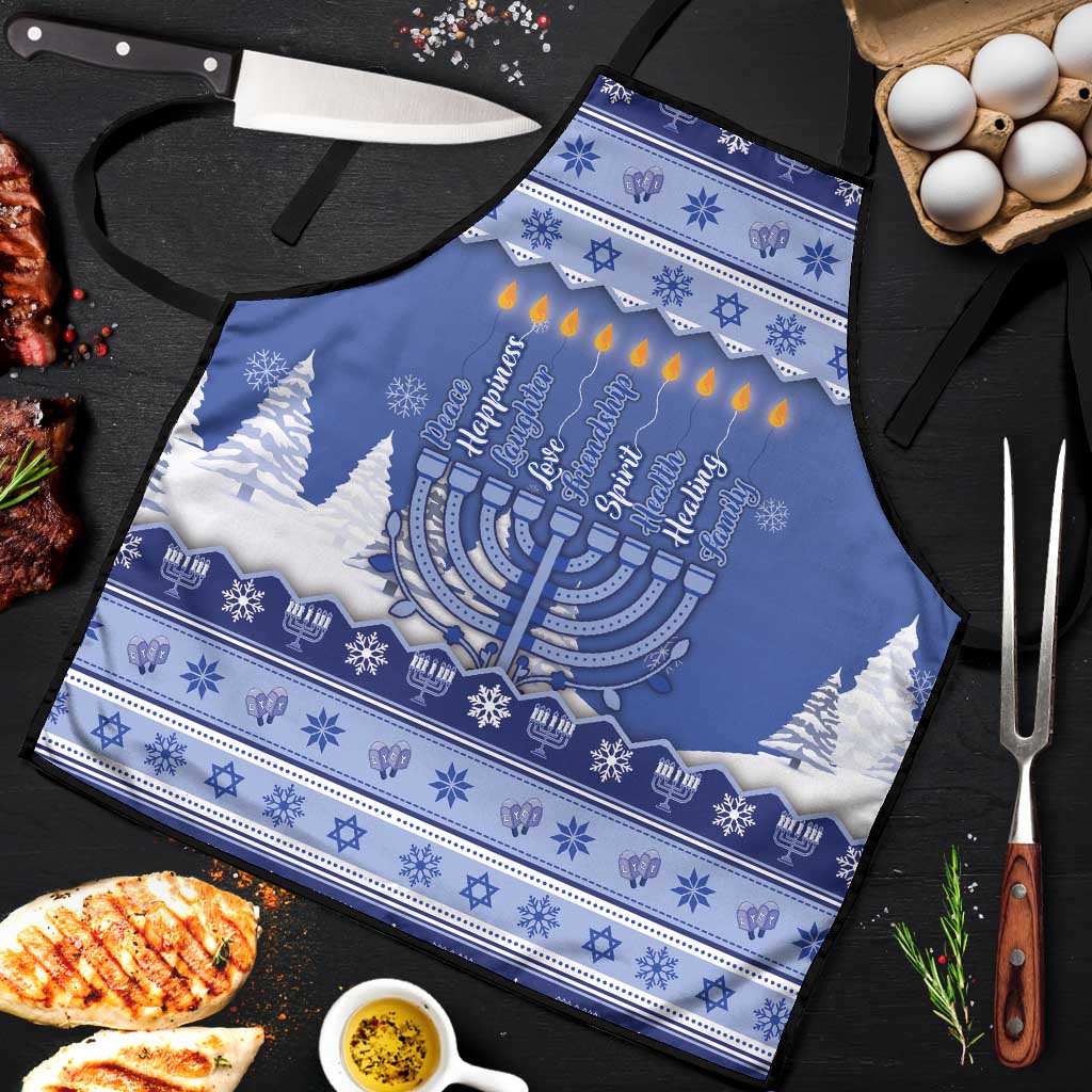 Hanukkah Christmas Apron Love And Lights - Wonder Print Shop