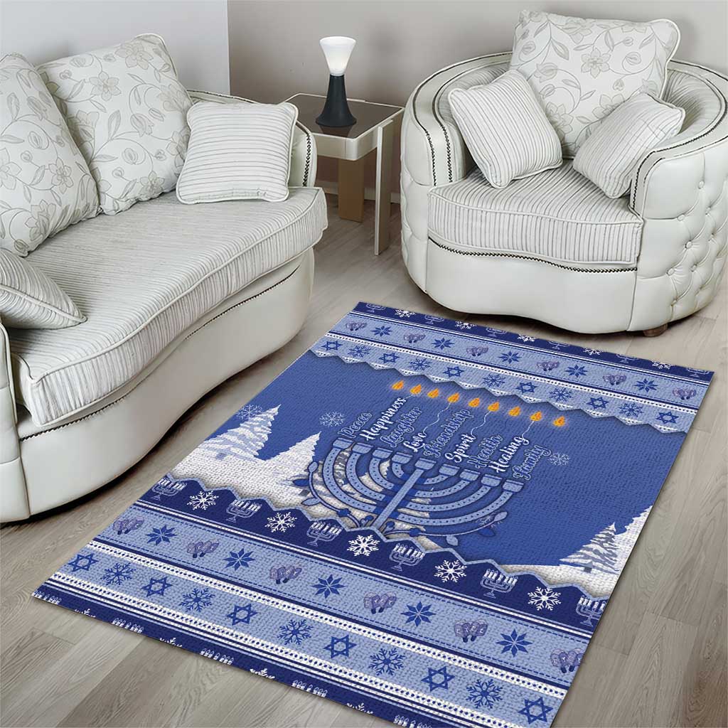 Hanukkah Christmas Area Rug Love And Lights - Wonder Print Shop