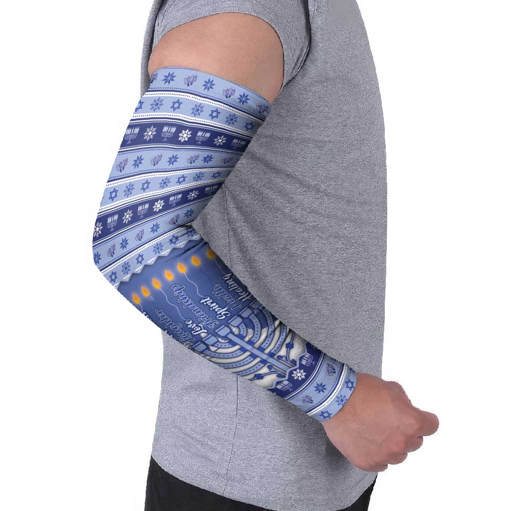Hanukkah Christmas Arm Sleeves Love And Lights - Wonder Print Shop