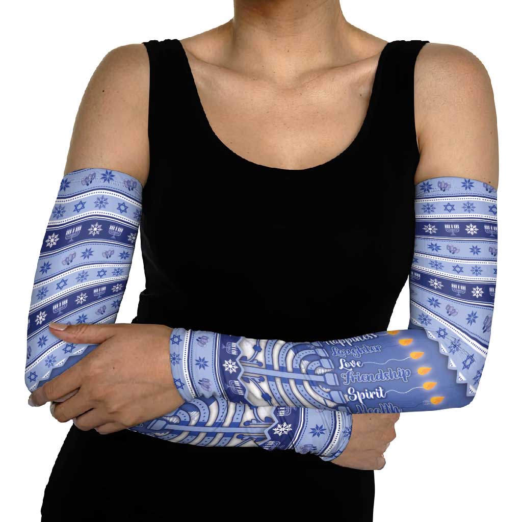 Hanukkah Christmas Arm Sleeves Love And Lights - Wonder Print Shop