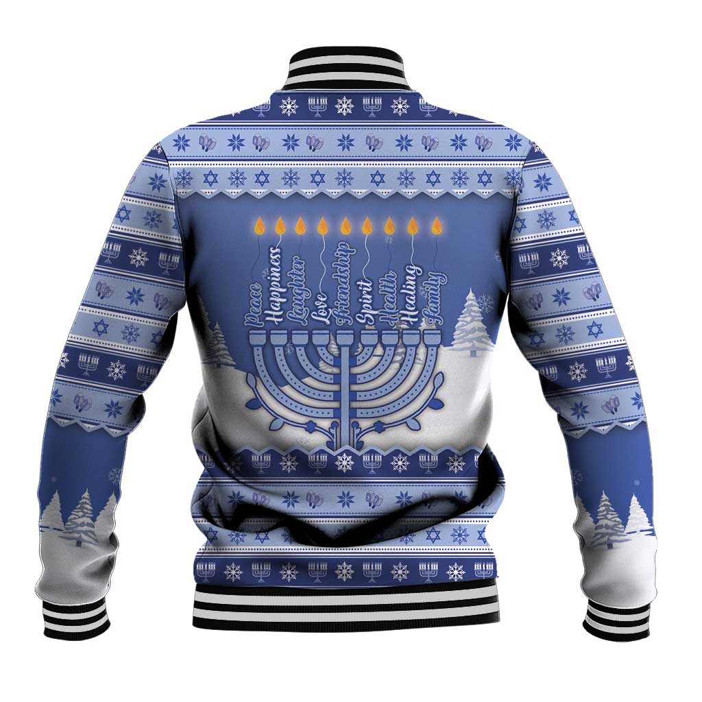 Hanukkah Christmas Baseball Jacket Love And Lights - Wonder Print Shop