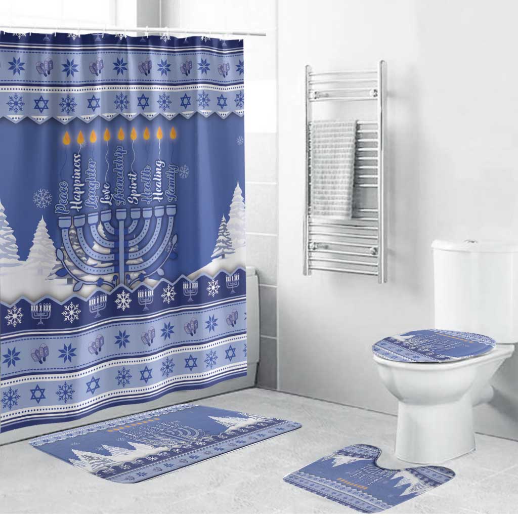 Hanukkah Christmas Bathroom Set Love And Lights - Wonder Print Shop