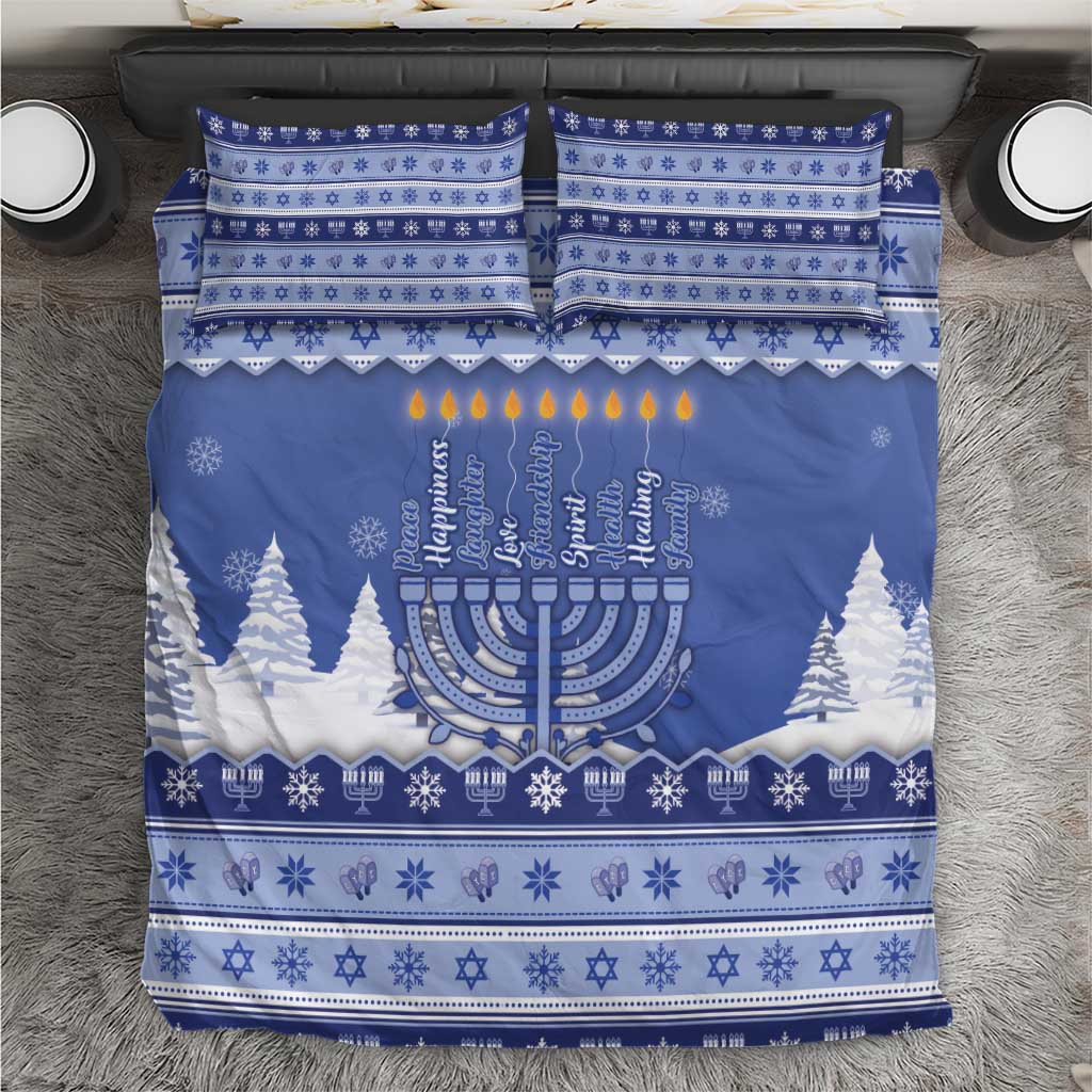 Hanukkah Christmas Bedding Set Love And Lights - Wonder Print Shop