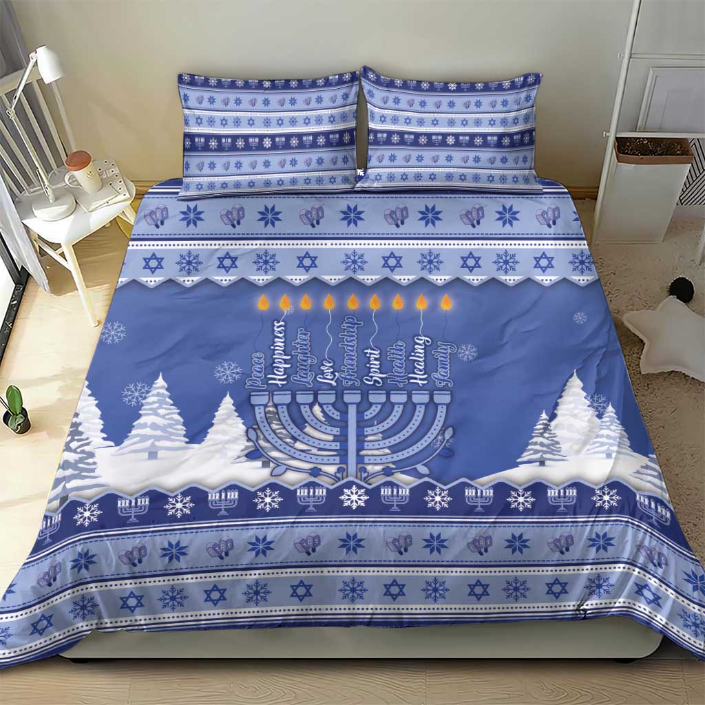Hanukkah Christmas Bedding Set Love And Lights - Wonder Print Shop