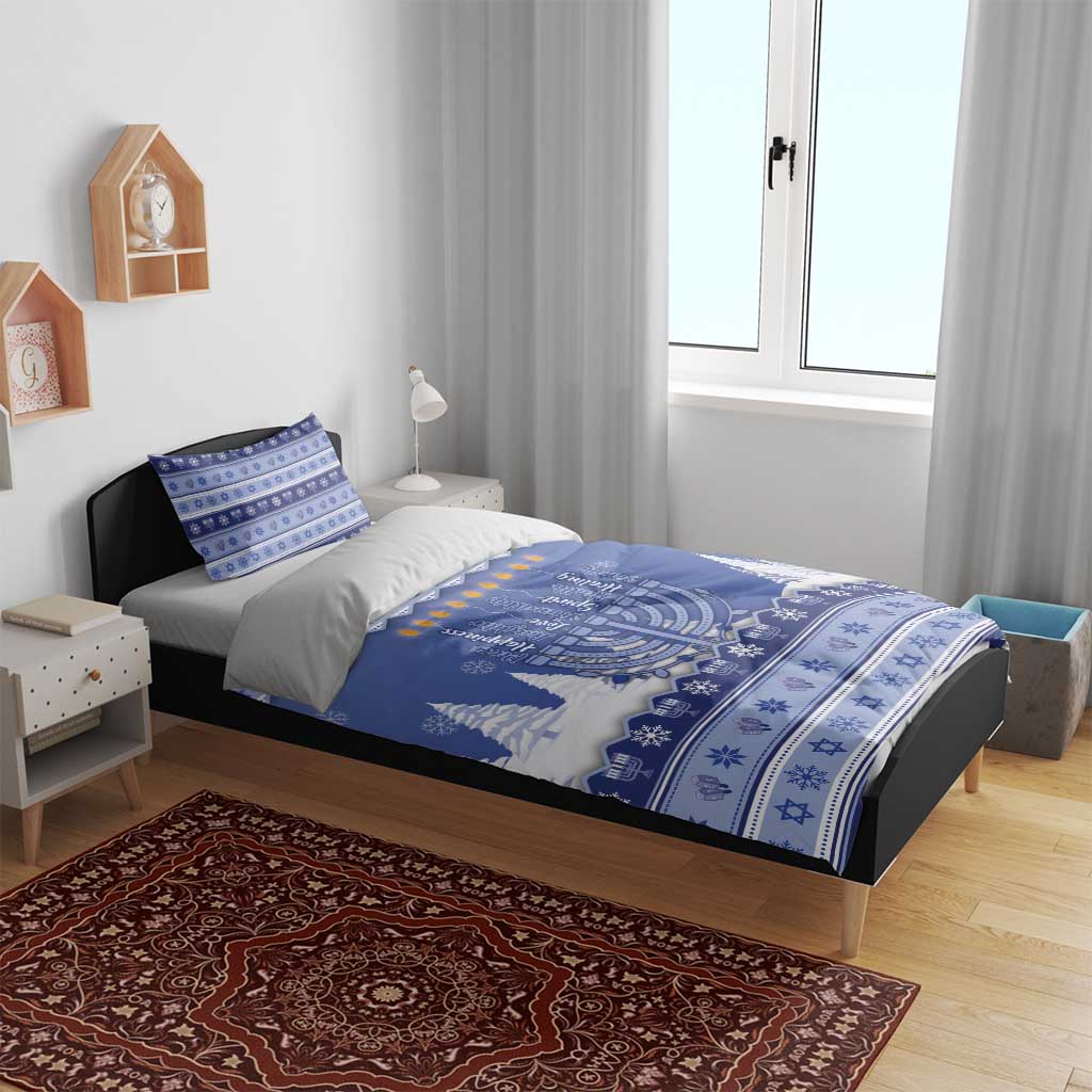 Hanukkah Christmas Bedding Set Love And Lights - Wonder Print Shop