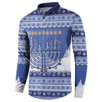 Hanukkah Christmas Button Sweatshirt Love And Lights - Wonder Print Shop