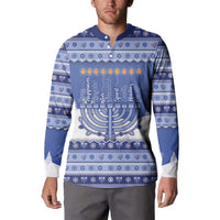 Hanukkah Christmas Button Sweatshirt Love And Lights - Wonder Print Shop