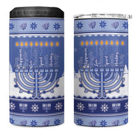 Hanukkah Christmas 4 in 1 Can Cooler Tumbler Love And Lights - Wonder Print Shop