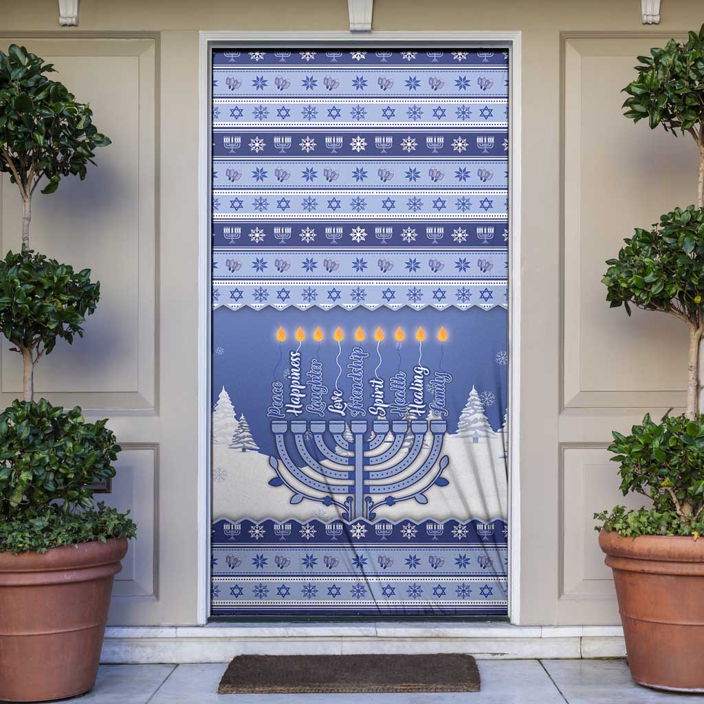 Hanukkah Christmas Door Cover Love And Lights - Wonder Print Shop