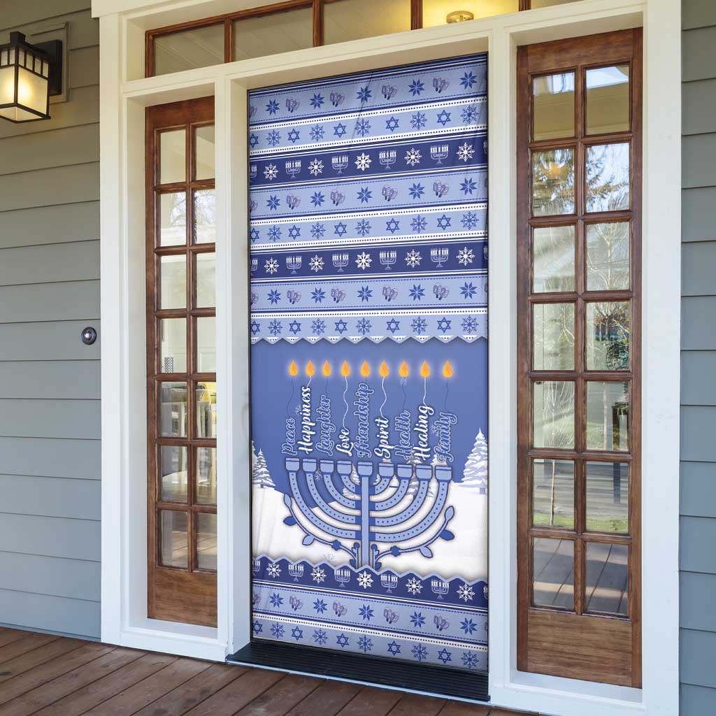 Hanukkah Christmas Door Cover Love And Lights - Wonder Print Shop