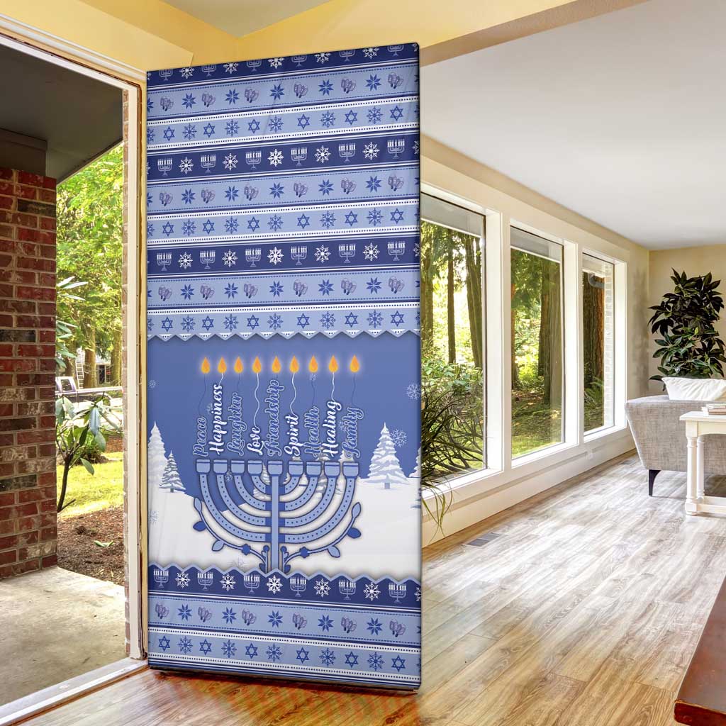 Hanukkah Christmas Door Cover Love And Lights - Wonder Print Shop
