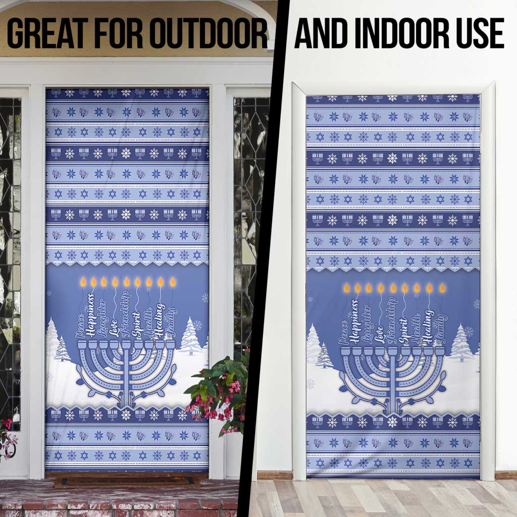 Hanukkah Christmas Door Cover Love And Lights - Wonder Print Shop