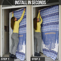 Hanukkah Christmas Door Cover Love And Lights - Wonder Print Shop