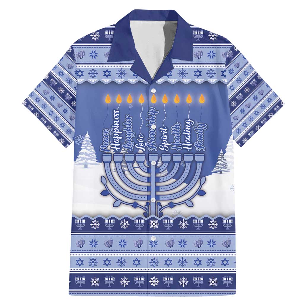 Hanukkah Christmas Family Matching Mermaid Dress and Hawaiian Shirt Love And Lights - Wonder Print Shop