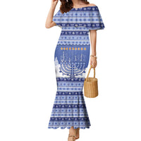 Hanukkah Christmas Family Matching Mermaid Dress and Hawaiian Shirt Love And Lights - Wonder Print Shop