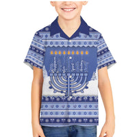 Hanukkah Christmas Family Matching Mermaid Dress and Hawaiian Shirt Love And Lights - Wonder Print Shop