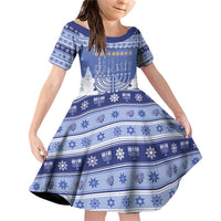 Hanukkah Christmas Family Matching Off Shoulder Short Dress and Hawaiian Shirt Love And Lights - Wonder Print Shop