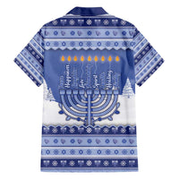Hanukkah Christmas Family Matching Short Sleeve Bodycon Dress and Hawaiian Shirt Love And Lights - Wonder Print Shop