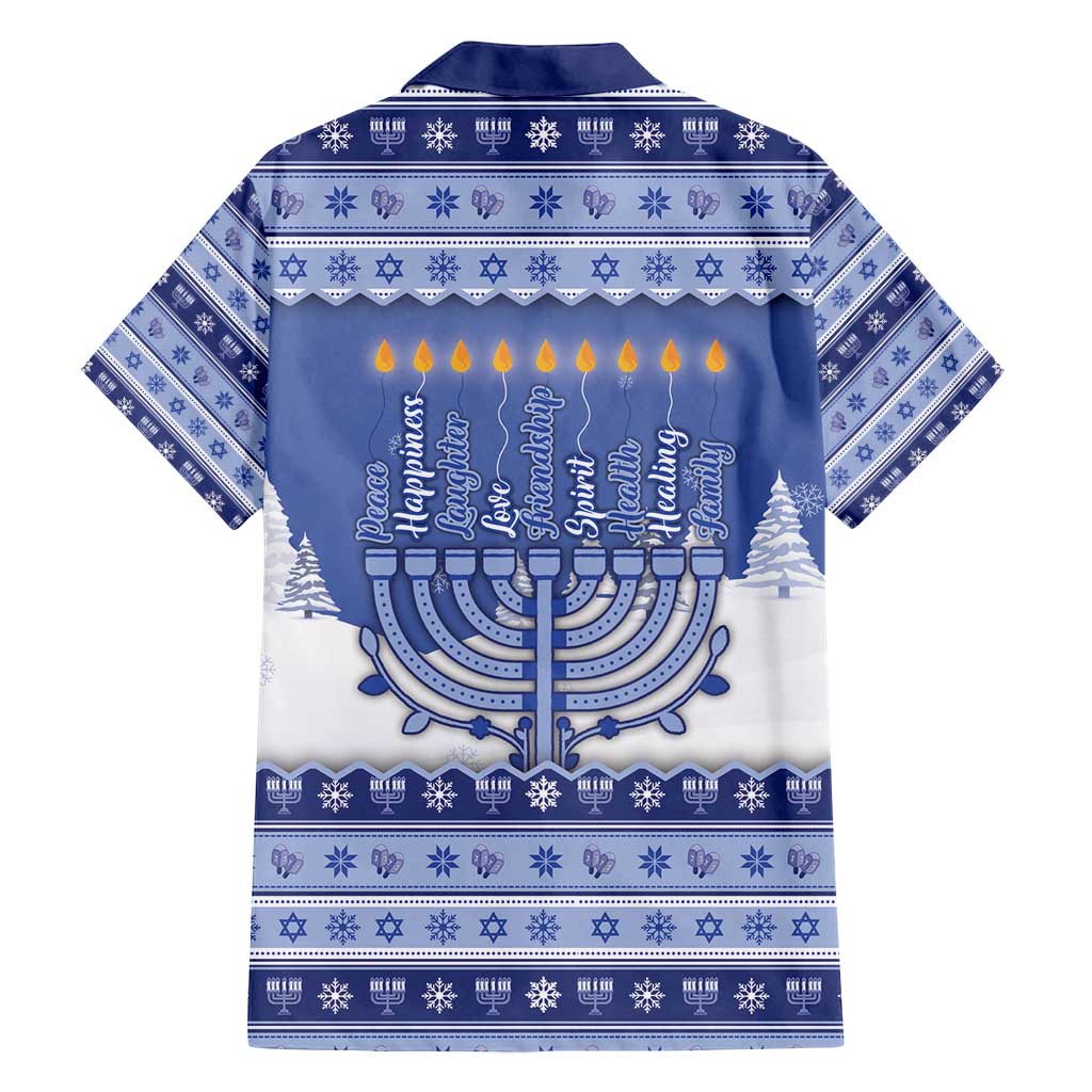 Hanukkah Christmas Family Matching Summer Maxi Dress and Hawaiian Shirt Love And Lights - Wonder Print Shop