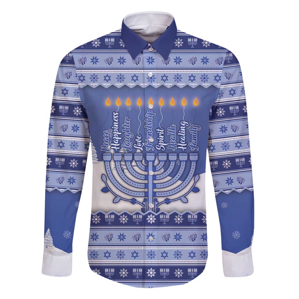 Hanukkah Christmas Family Matching Summer Maxi Dress and Hawaiian Shirt Love And Lights - Wonder Print Shop