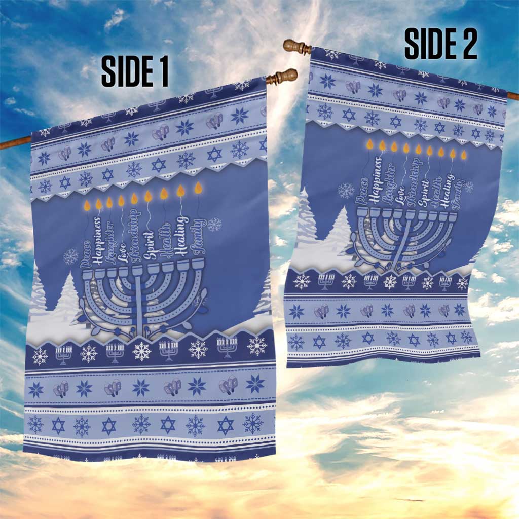 Hanukkah Christmas Garden Flag Love And Lights - Wonder Print Shop