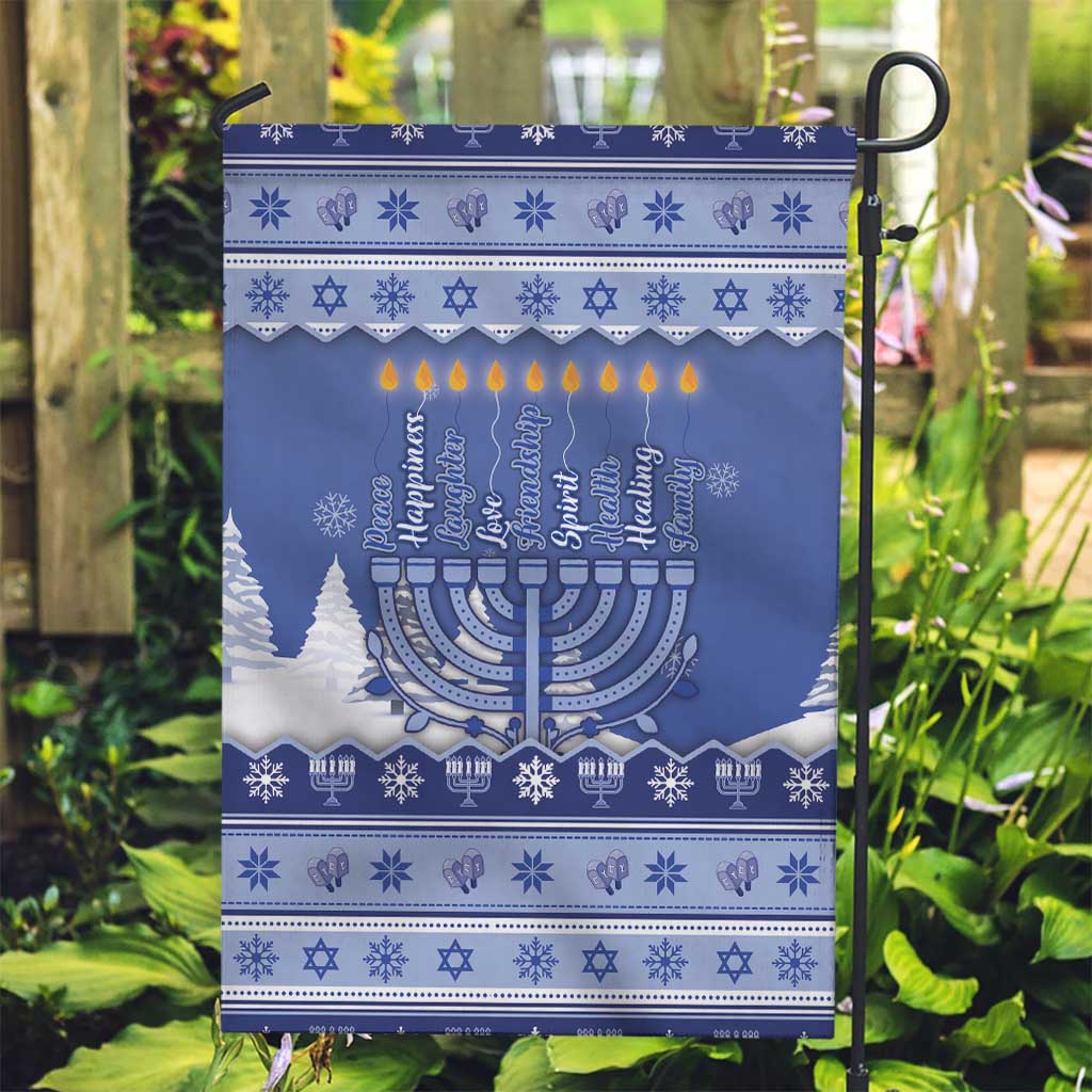 Hanukkah Christmas Garden Flag Love And Lights - Wonder Print Shop