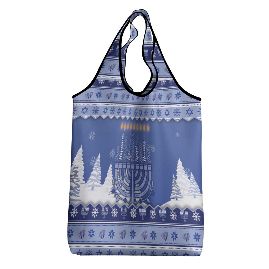 Hanukkah Christmas Grocery Bag Love And Lights - Wonder Print Shop