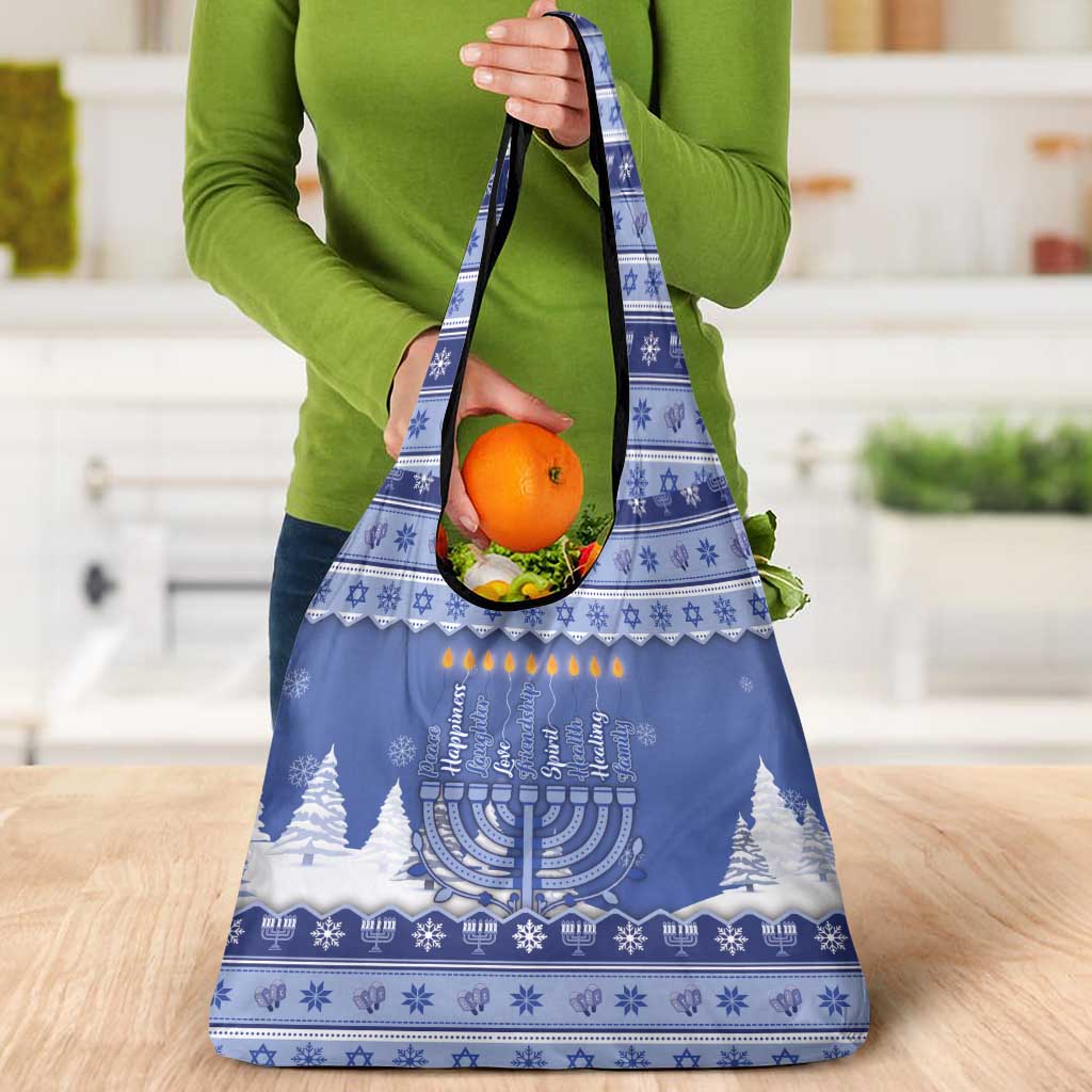 Hanukkah Christmas Grocery Bag Love And Lights - Wonder Print Shop