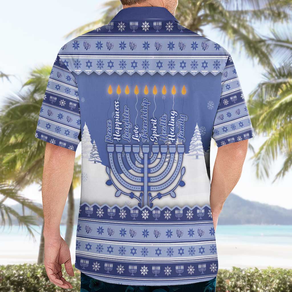 Hanukkah Christmas Hawaiian Shirt Love And Lights - Wonder Print Shop