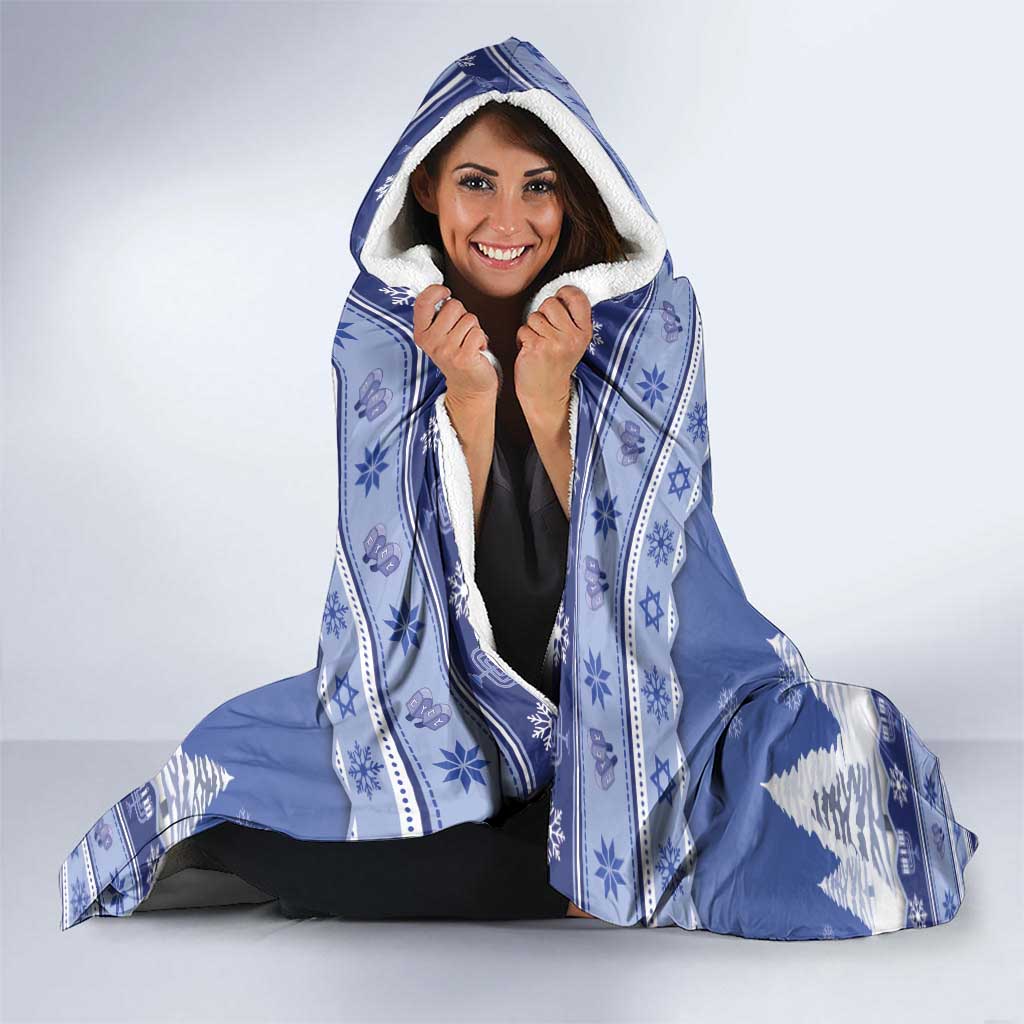 Hanukkah Christmas Hooded Blanket Love And Lights - Wonder Print Shop