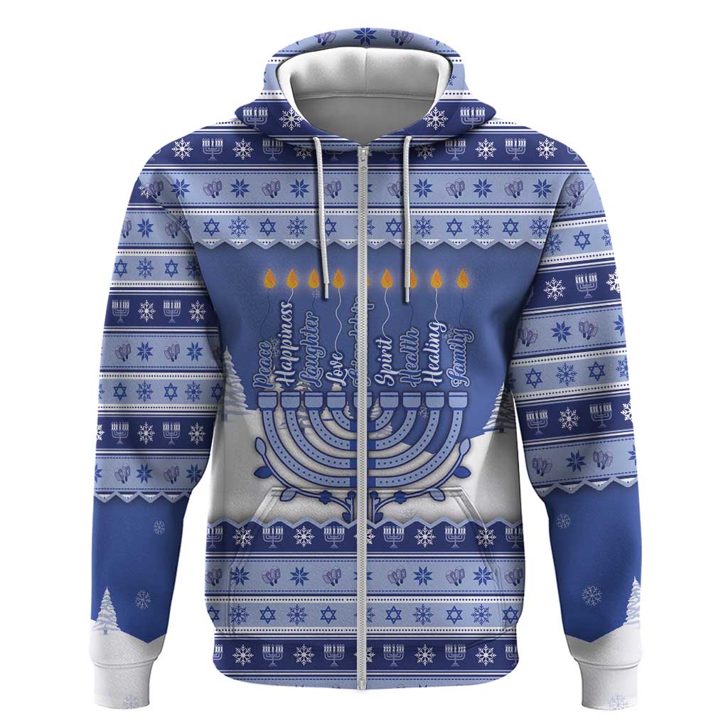 Hanukkah Christmas Hoodie Love And Lights - Wonder Print Shop