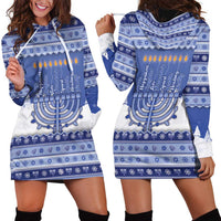 Hanukkah Christmas Hoodie Dress Love And Lights - Wonder Print Shop