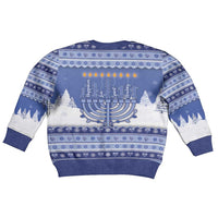 Hanukkah Christmas Kid Ugly Christmas Sweater Love And Lights - Wonder Print Shop