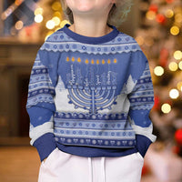 Hanukkah Christmas Kid Ugly Christmas Sweater Love And Lights - Wonder Print Shop