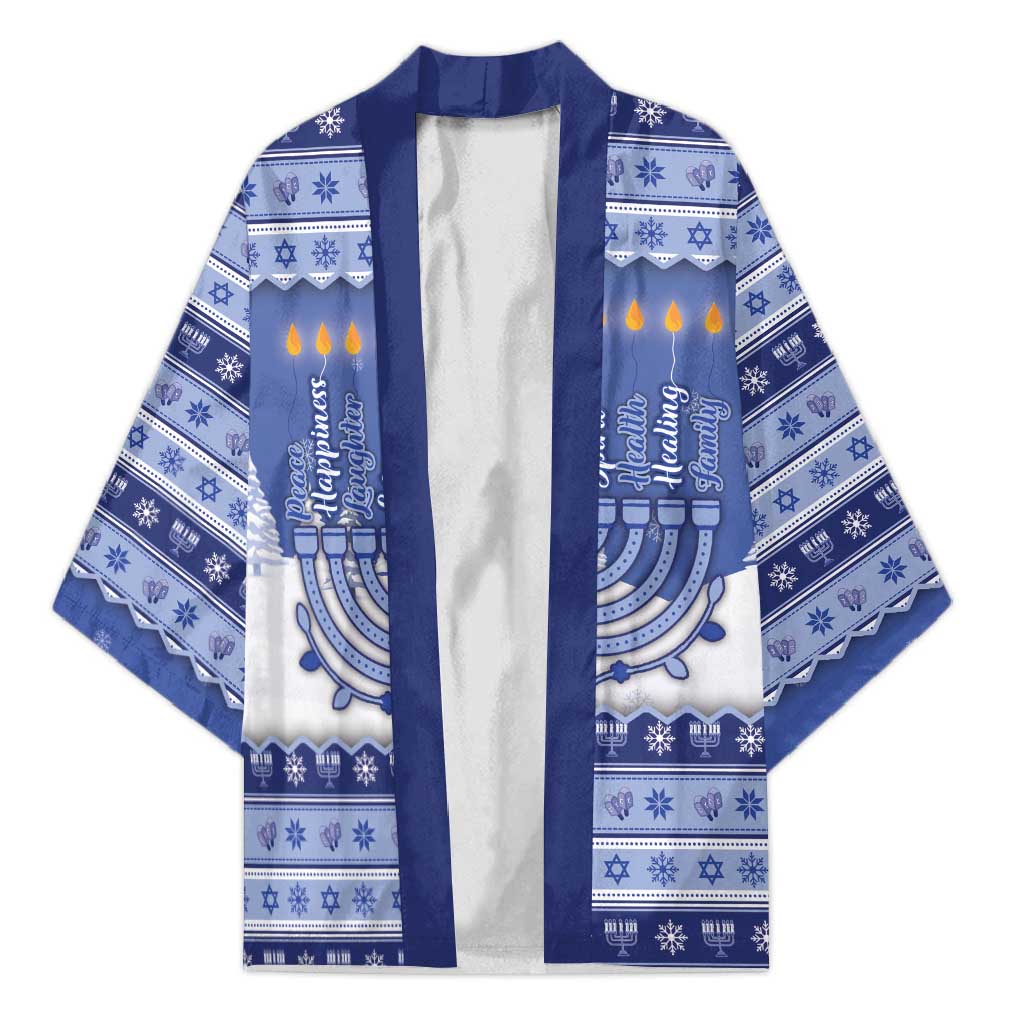 Hanukkah Christmas Kimono Love And Lights - Wonder Print Shop