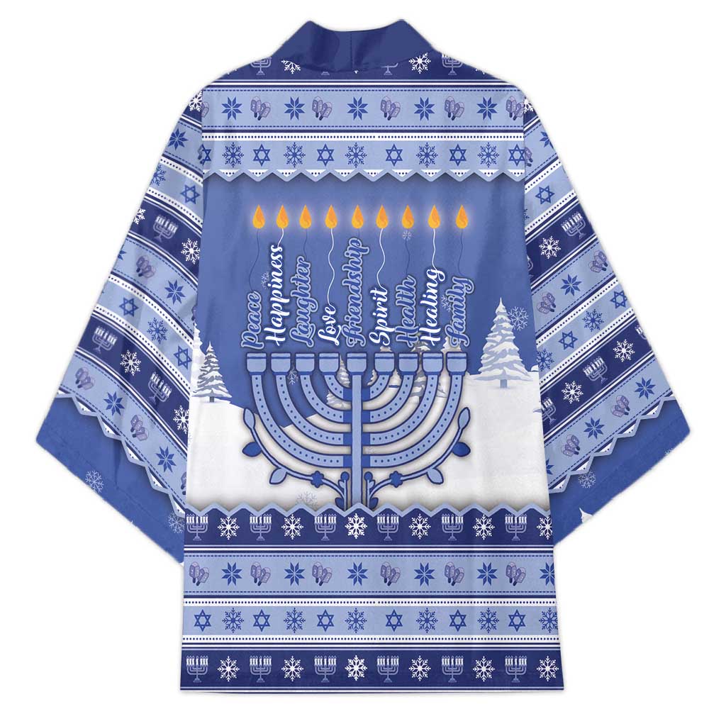 Hanukkah Christmas Kimono Love And Lights - Wonder Print Shop