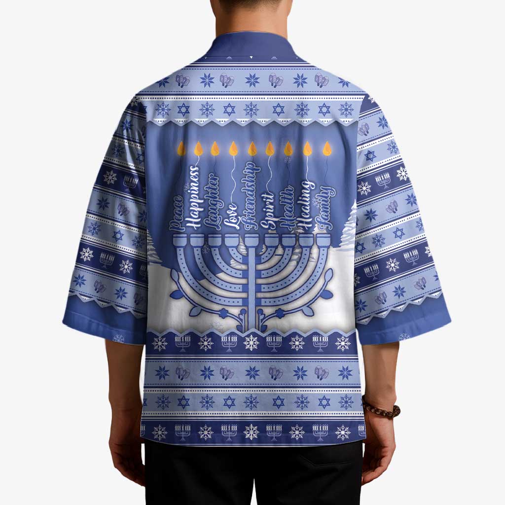 Hanukkah Christmas Kimono Love And Lights - Wonder Print Shop