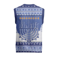 Hanukkah Christmas Knitted V-Neck Vest Love And Lights - Wonder Print Shop