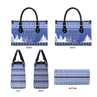 Hanukkah Christmas Leather Bag Love And Lights - Wonder Print Shop