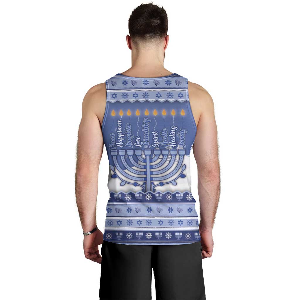 Hanukkah Christmas Men Tank Top Love And Lights - Wonder Print Shop