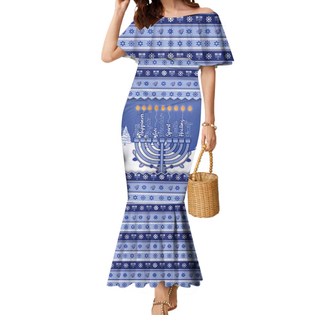 Hanukkah Christmas Mermaid Dress Love And Lights - Wonder Print Shop