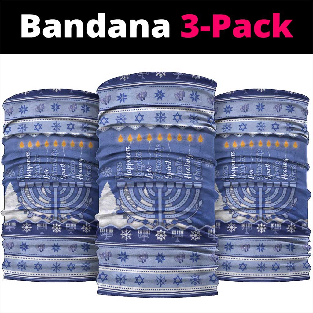 Hanukkah Christmas Neck Gaiter Love And Lights - Wonder Print Shop