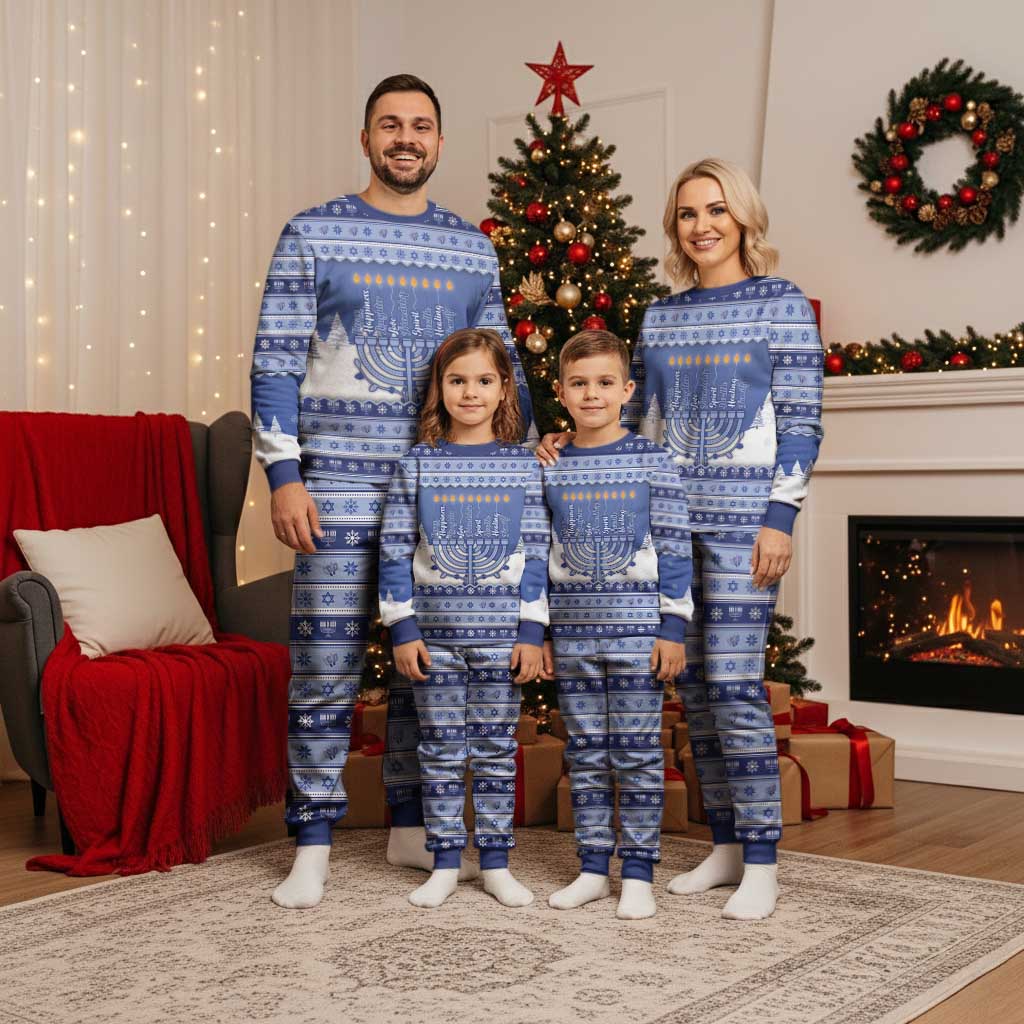 Hanukkah Christmas Pajama Set Love And Lights - Wonder Print Shop