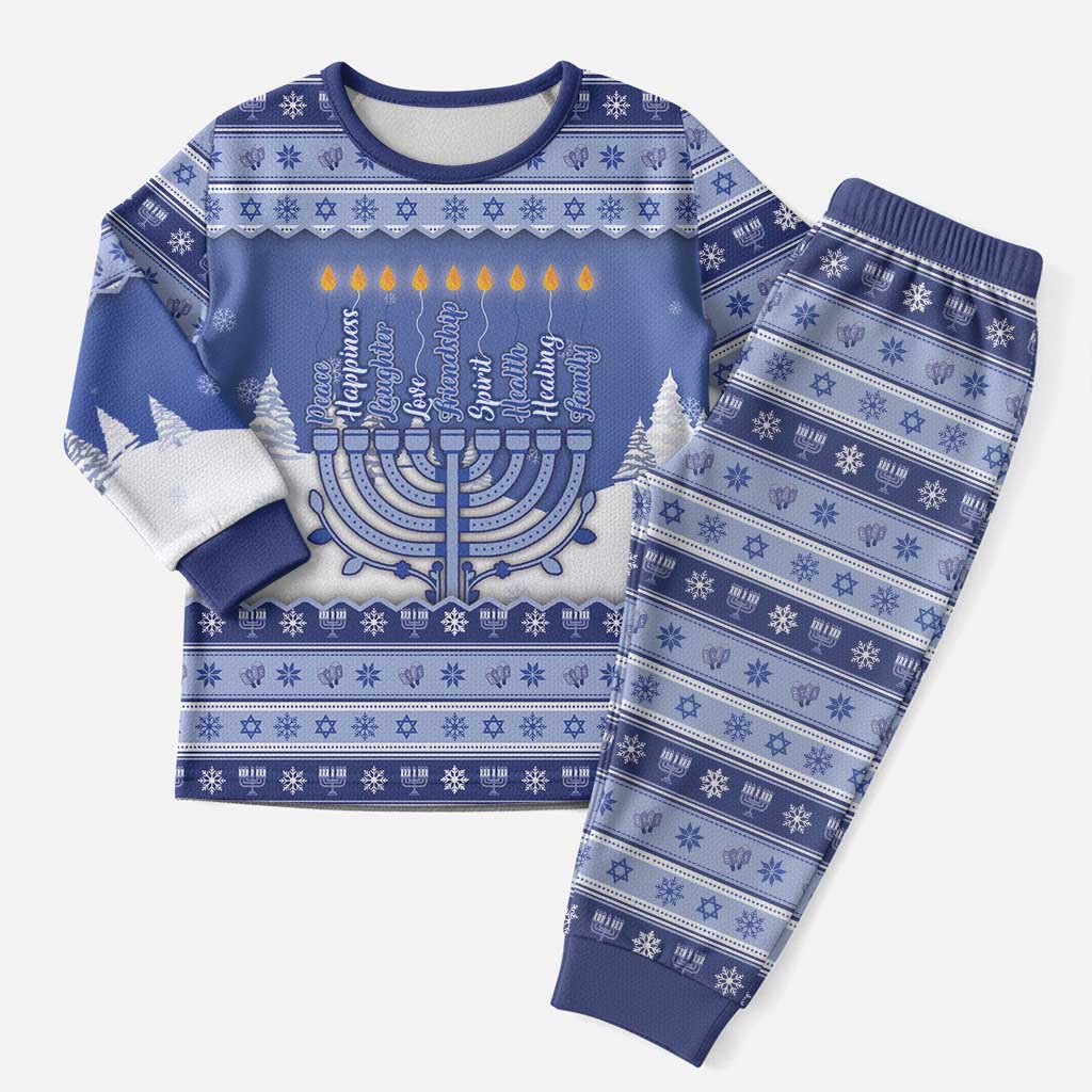 Hanukkah Christmas Pajama Set Love And Lights - Wonder Print Shop
