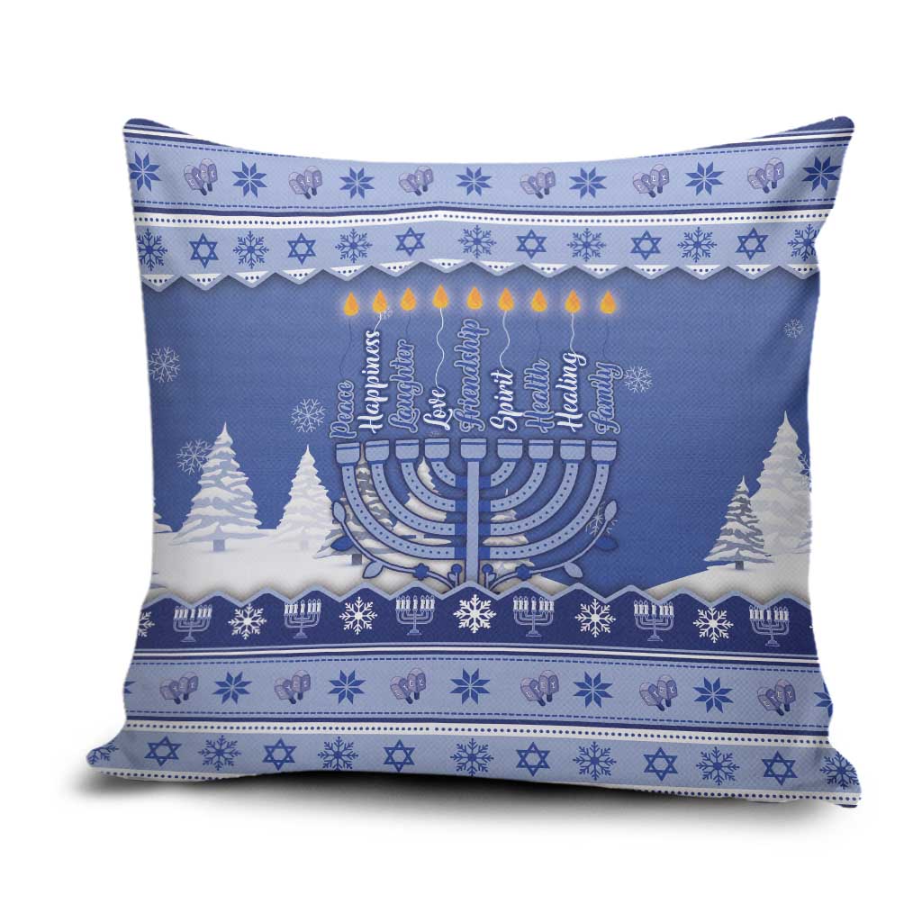 Hanukkah Christmas Pillow Cover Love And Lights - Wonder Print Shop