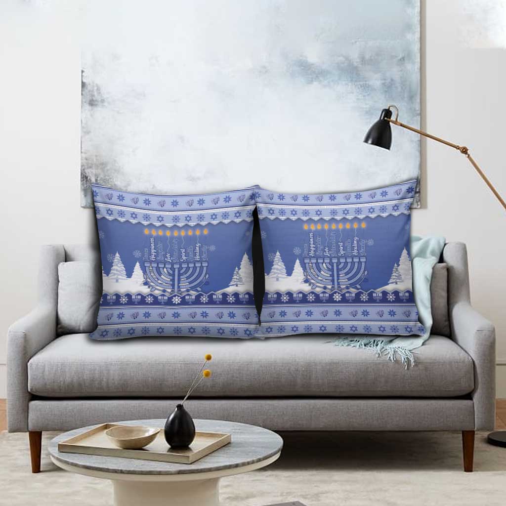 Hanukkah Christmas Pillow Cover Love And Lights - Wonder Print Shop