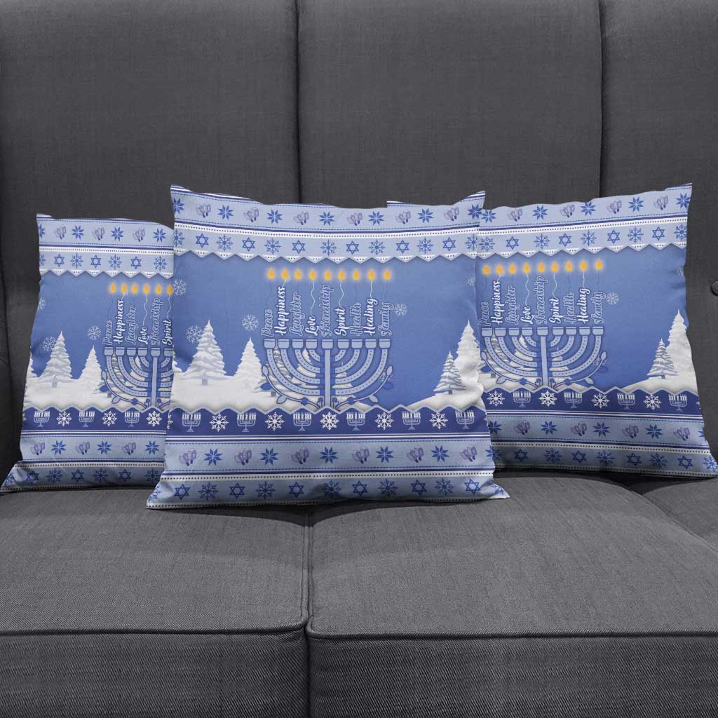 Hanukkah Christmas Pillow Cover Love And Lights - Wonder Print Shop